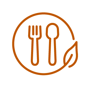 Decorative icon for food sustainability focus area