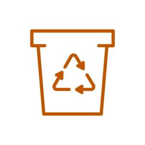 Decorative icon for zero waste sustainability focus area